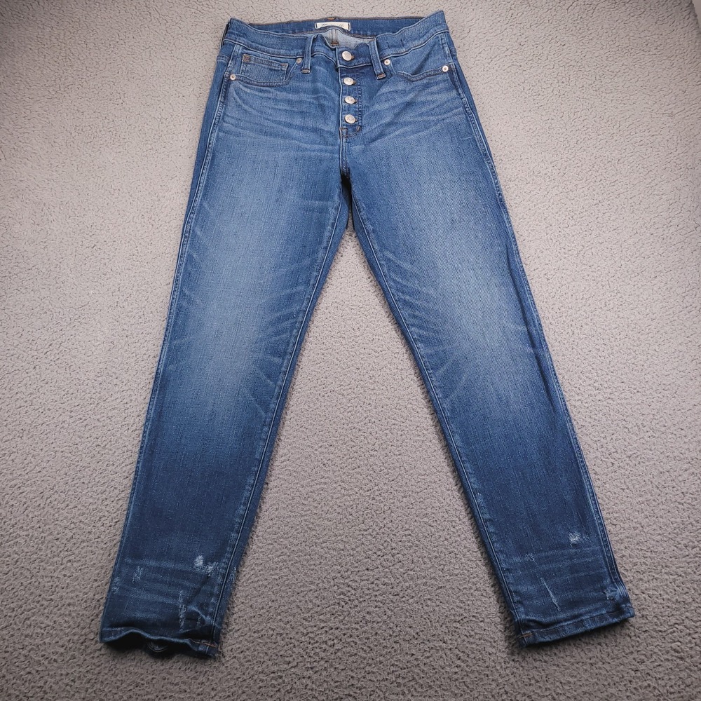 MADEWELL Jean Womens Size 29 Slim Straight Mid Rise Button Fly Medium Wash Denim